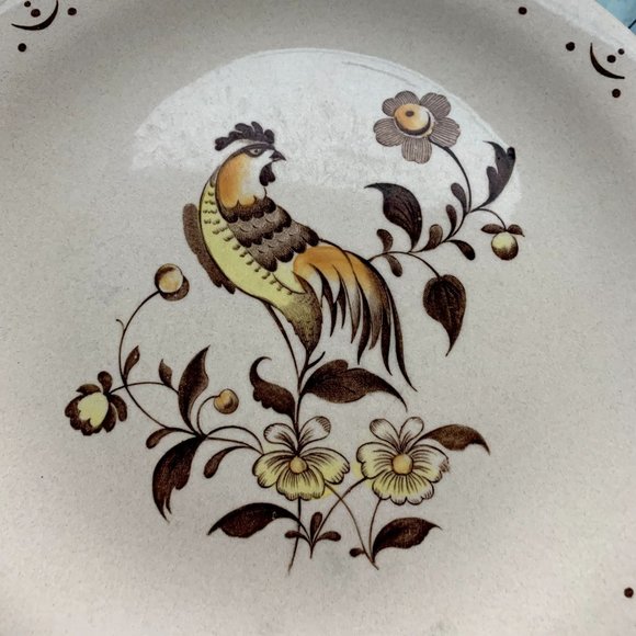 Johnson Bros Staffordshire Old Granite Sun Up Rooster 10" Dinner Plate VINTAGE - Picture 4 of 9